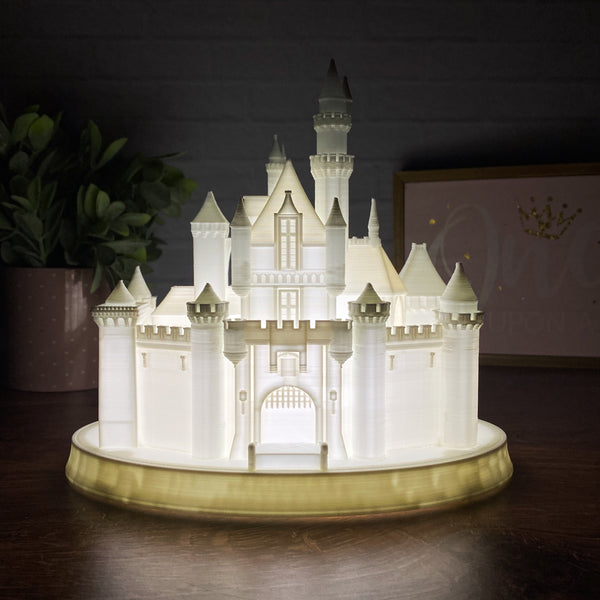 Sleeping Beauty Castle Statue Night Light