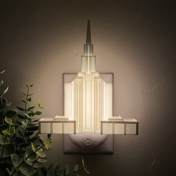 Oquirrh Mountain Utah Temple Wall Night Light