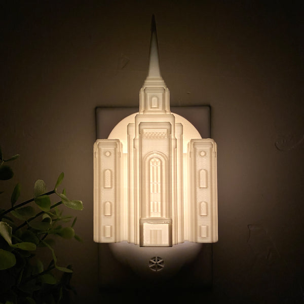 Brigham City Utah Temple Wall Night Light