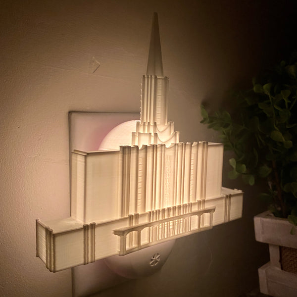 Jordan River Utah Temple Wall Night Light