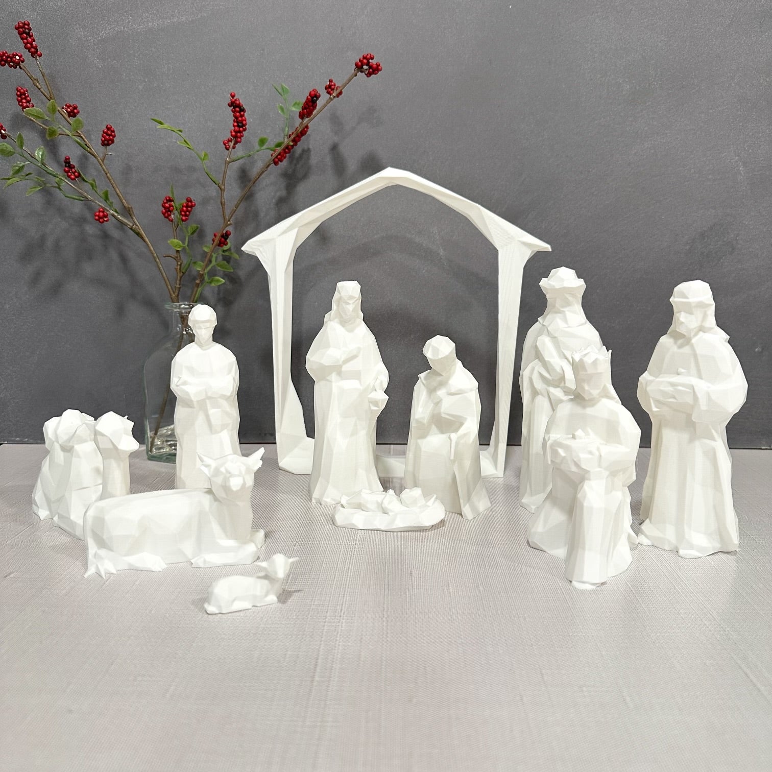 Low-Poly/Minimalistic 11-Piece Nativity Set