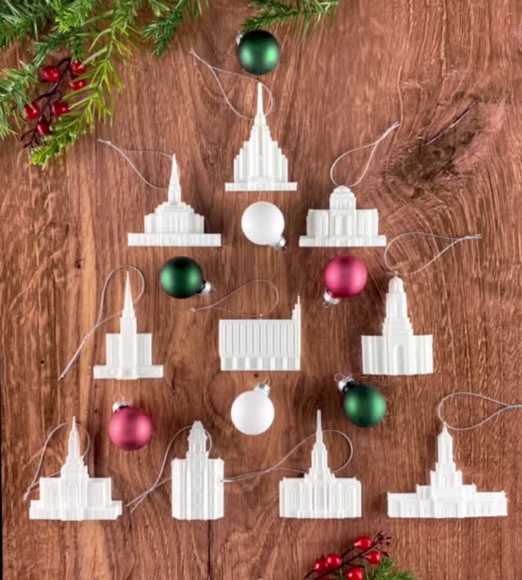 Temple Christmas Tree Ornament Bundles