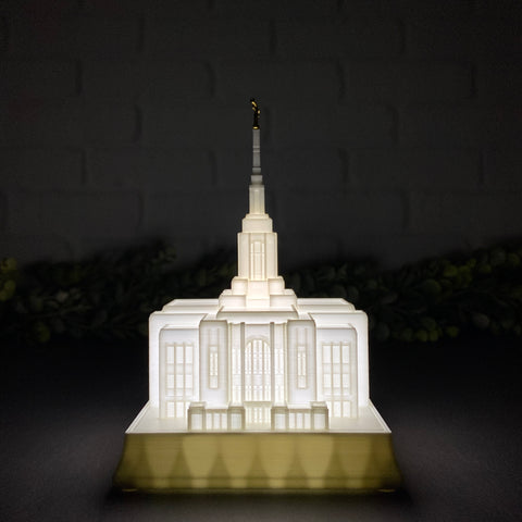 Red Cliffs Utah Temple Night Light