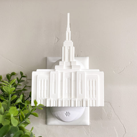 Red Cliffs Utah Temple Wall Night Light