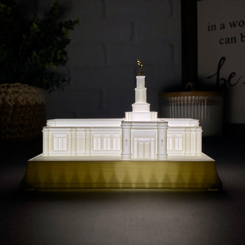 Baton Rouge Louisiana (After Reconstruction) Temple Night Light