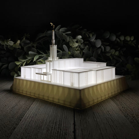 Santiago Chile Temple Night Light
